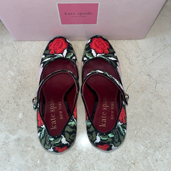 ♠️kate spade Muse Rose Garden Needlepoint Pumps NIB - Picture 10 of 16
